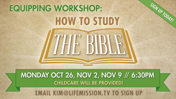 Equipping Workshop: How to Study the Bible Part 1 Image